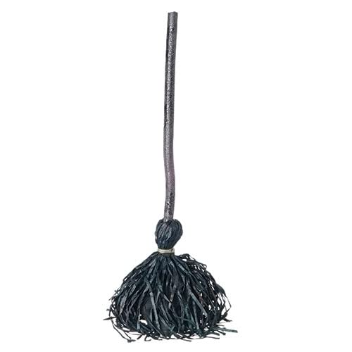 Haunted Witch's Broom with Ghost Sounds Animated Halloween Decoration, 26 Inch