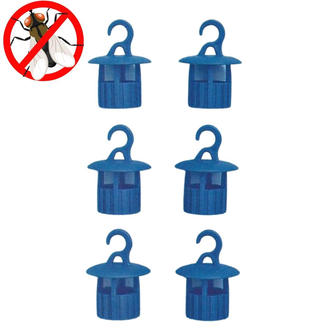 2.5" H Bottle Insect Fly Traps - Set of 6 Blue (Fits Standard 2 Liter Bottles)