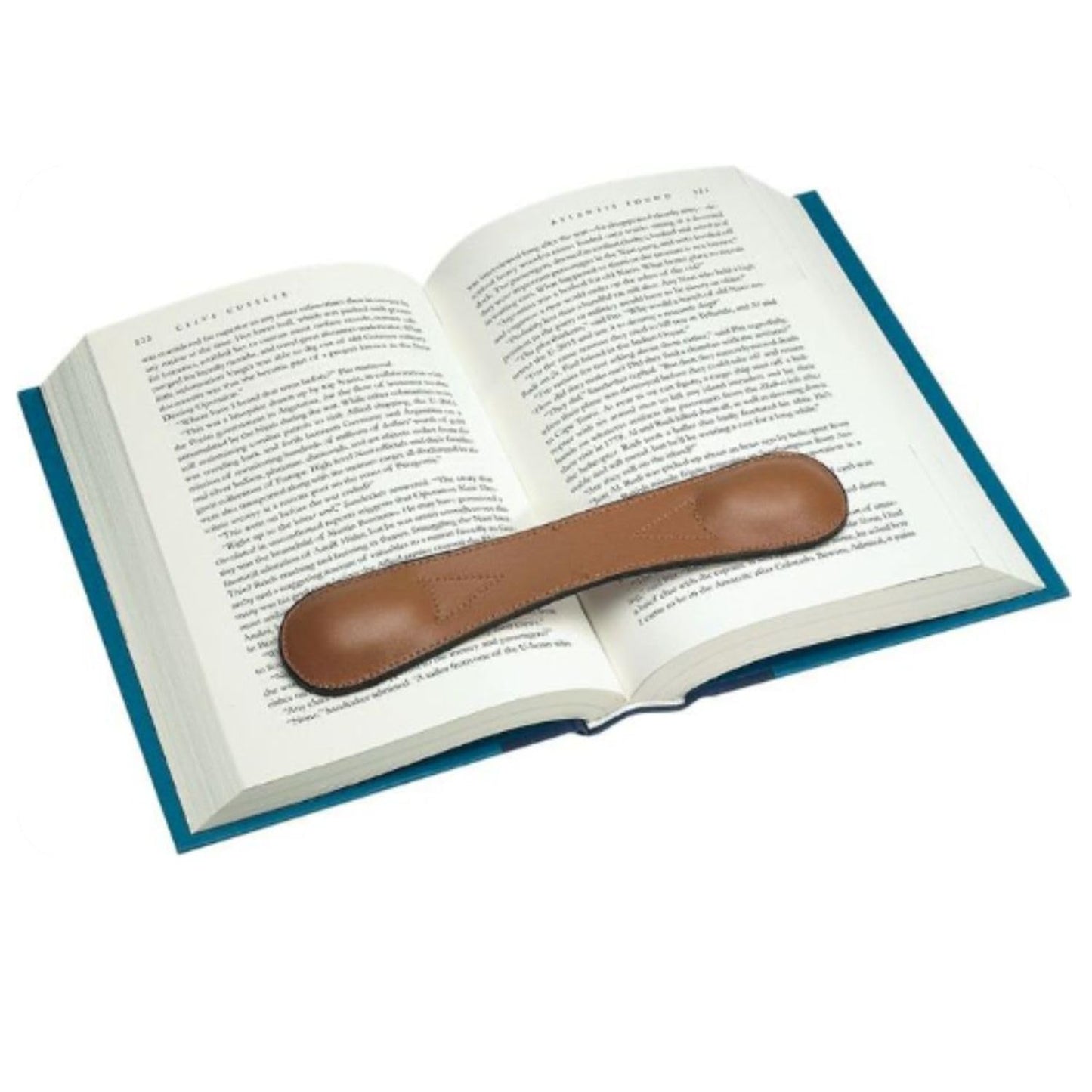 Genuine Leather 8.5" Weighted Bookmark for Hands-Free Reading, Book Holder for Cookbooks, Study, and More