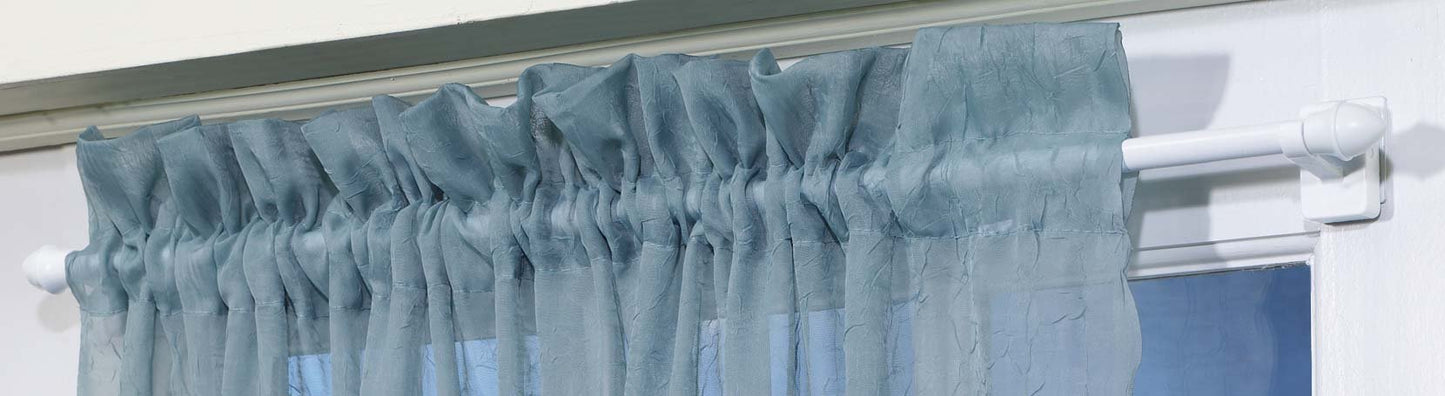 White Expandable Magnetic Curtain Rod 17" - 30.5" by WalterDrake