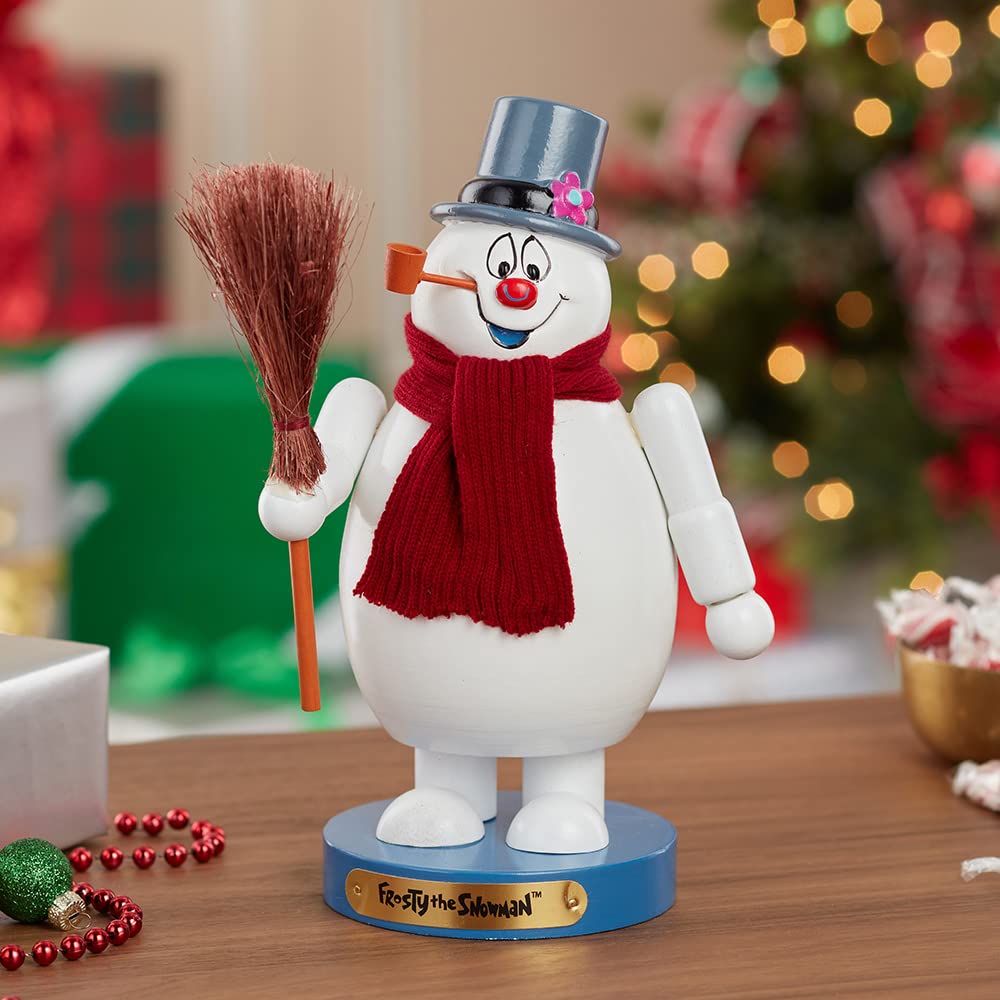Kurt Adler 10" Wooden Frosty the Snowman Nutcracker