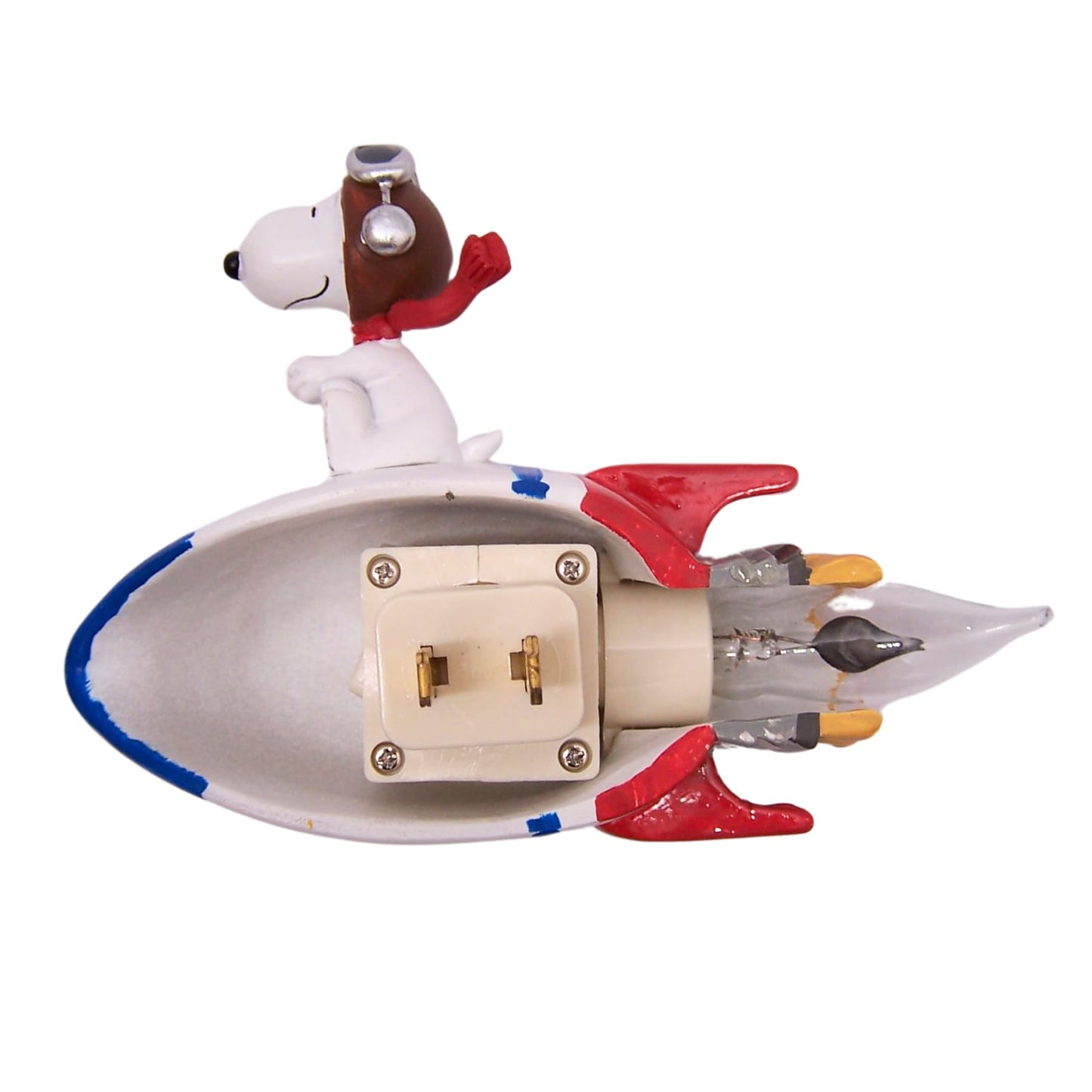 Roman Snoopy Rocket Flicker Bulb Nightlight, 4-inch Height, Room Lighting Decoration