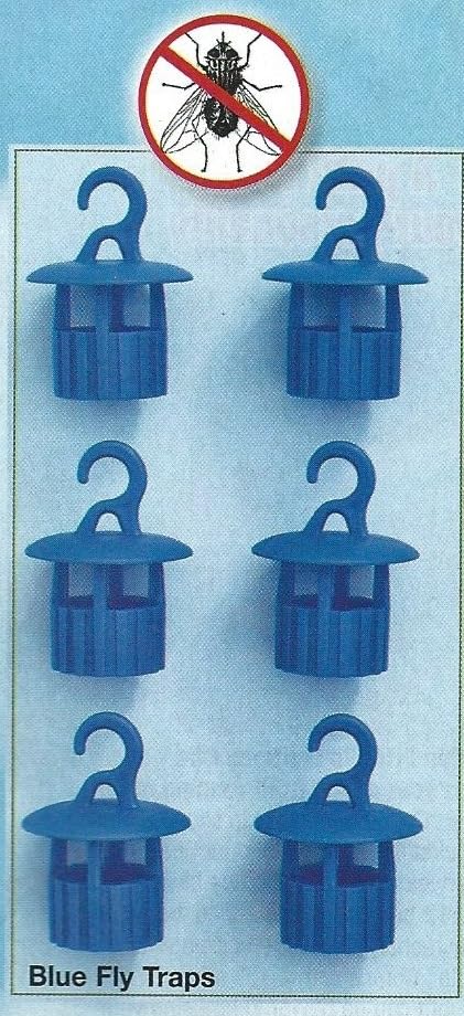 2.5" H Bottle Insect Fly Traps - Set of 6 Blue (Fits Standard 2 Liter Bottles)
