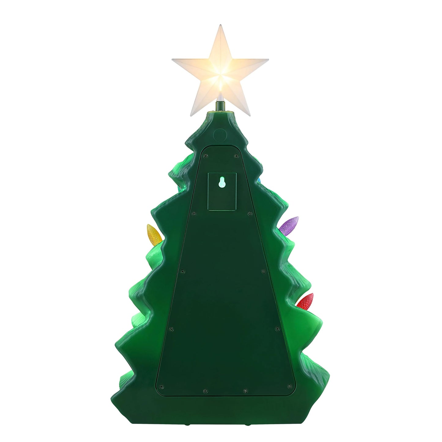 Mr. Christmas Illuminated Blow Mold Christmas Tree Outdoor Christmas Decoration, Features Hooks for Hanging, 24 Inches