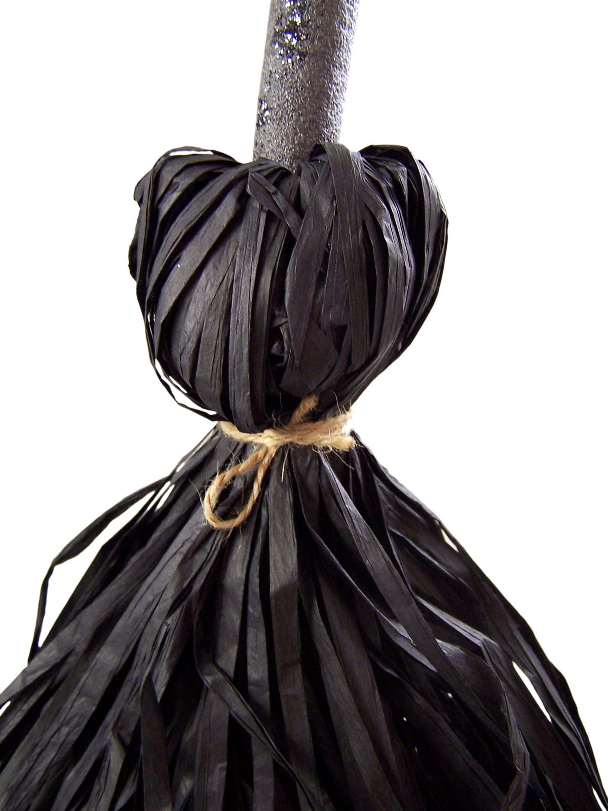 Haunted Witch's Broom with Ghost Sounds Animated Halloween Decoration, 26 Inch