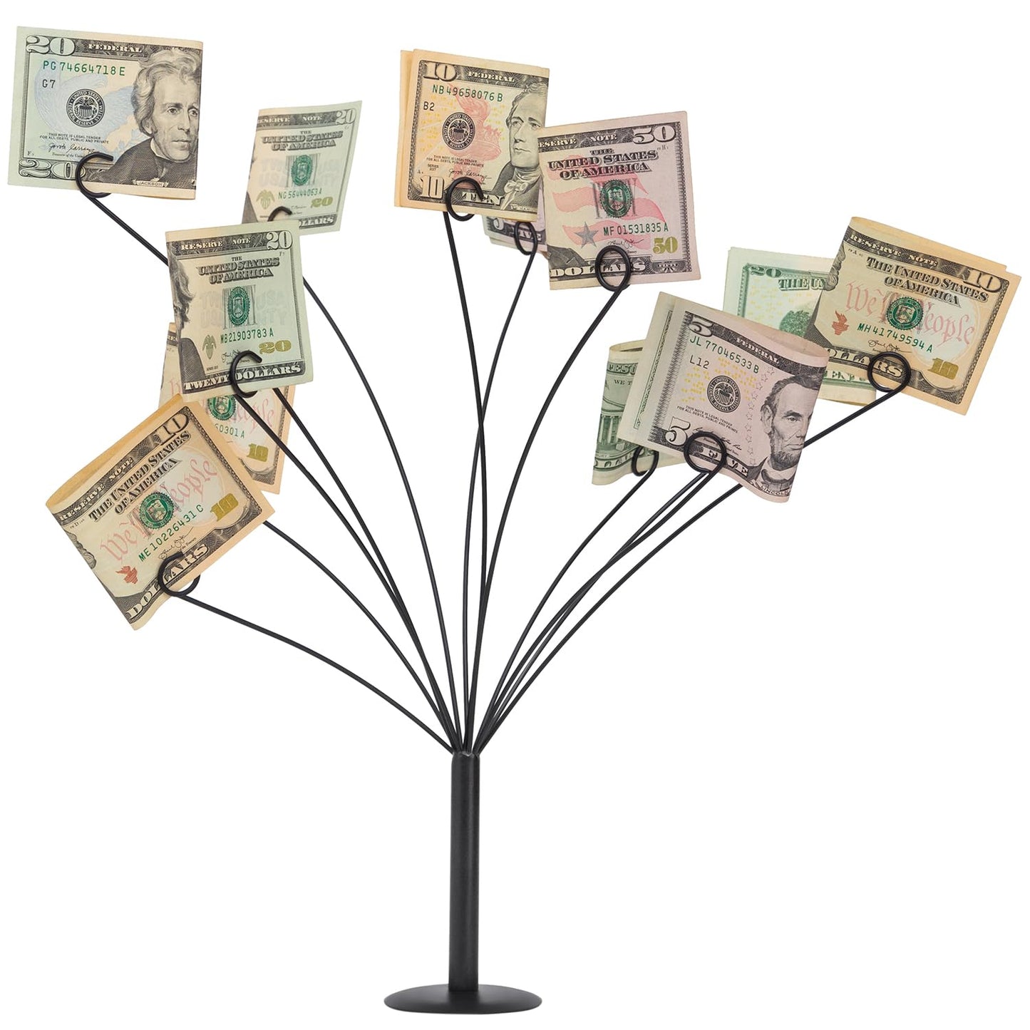 CraftyCrocodile Gift Card Tree Holder - 12 Clips Flexible & Durable Branches - Money Tree Gift Holder Stand with Clips for Pictures Tickets Postacards