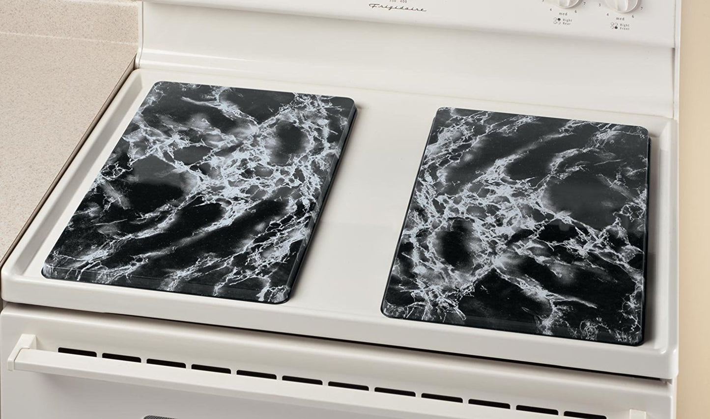 Miles Kimball 351050 Marble Burner Covers Set of 2, One Size, Black