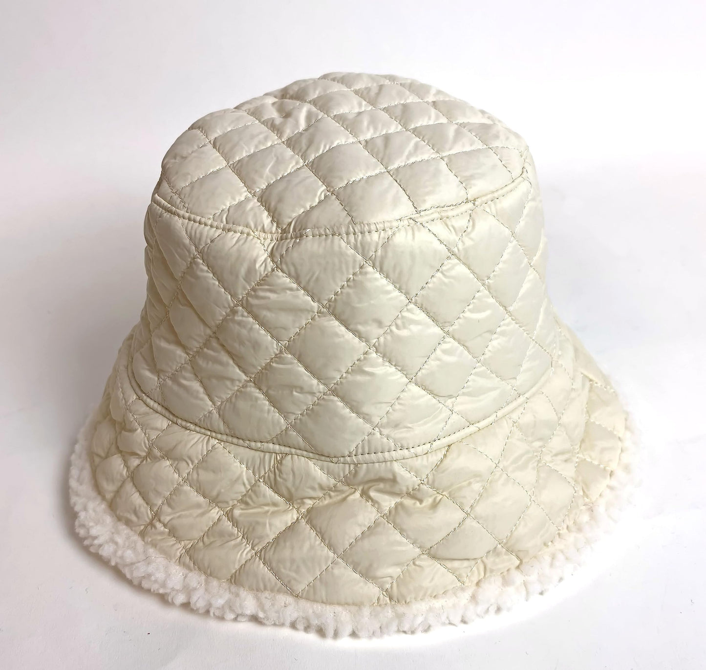 BW Brands Ladies Reversible Quilted Sherpa Bucket Hat (TAN)
