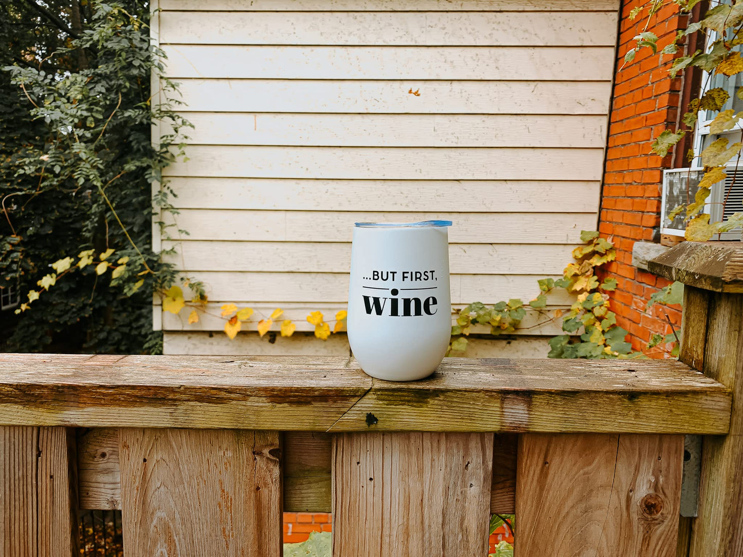 Wild Eye Designs Iceware Double Wall Vacuum Insulated Stainless Steel Travel Mug and Wine Tumbler Set 14. fl. oz But First Coffee