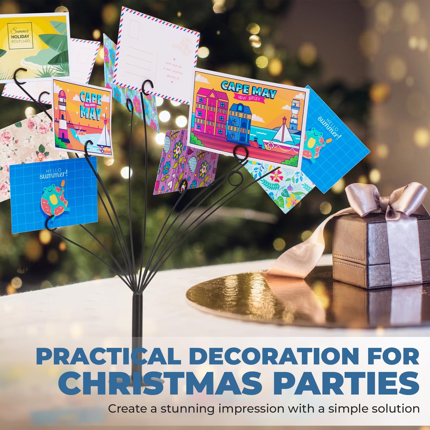 CraftyCrocodile Gift Card Tree Holder - 12 Clips Flexible & Durable Branches - Money Tree Gift Holder Stand with Clips for Pictures Tickets Postacards