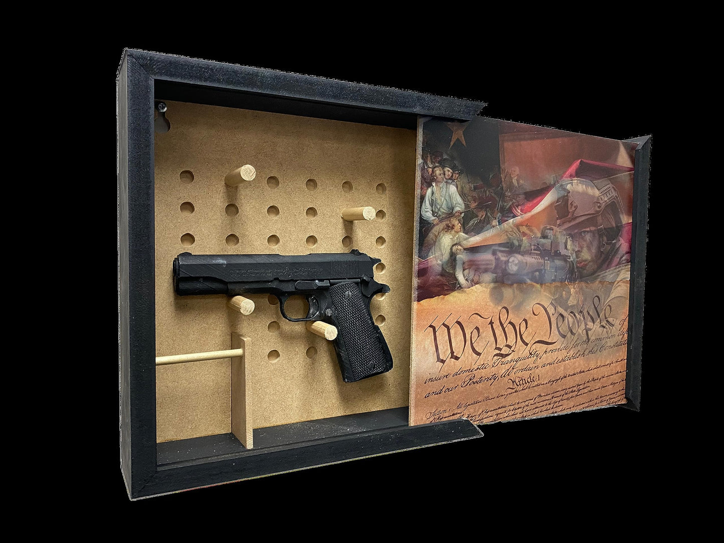 ILLIYIN Versatile Wall Hanging We The People Handgun/Pistol Concealment Case - Made In The U.S.A.