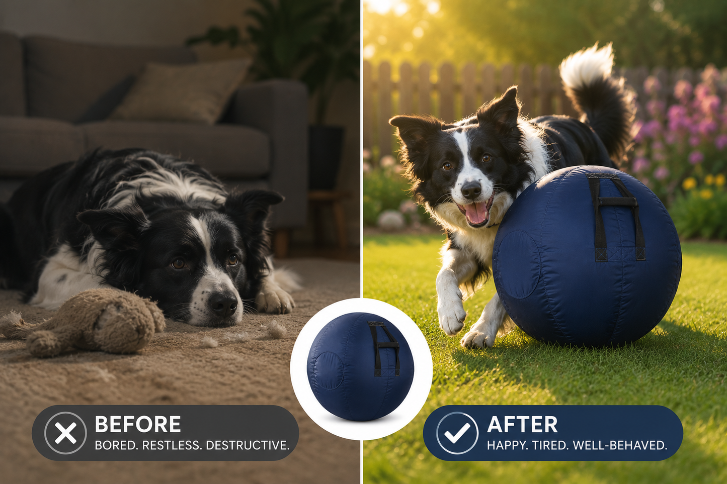 Inflatable Dog Herding Ball β Push & Chase Outdoor Toy (25")