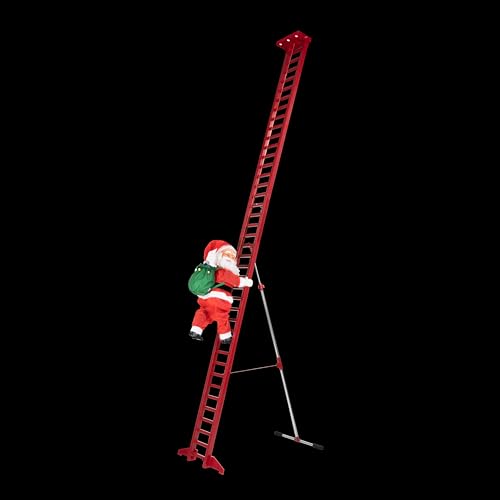 Mr. Christmas Musical Animated Outdoor Climbing Santa Christmas Decoration, 10 Foot