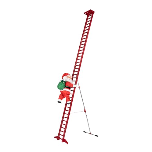 Mr. Christmas Musical Animated Outdoor Climbing Santa Christmas Decoration, 10 Foot