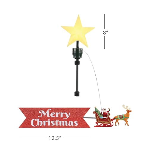 Mr. Christmas 12" Fiber Optic Animated Tree Topper