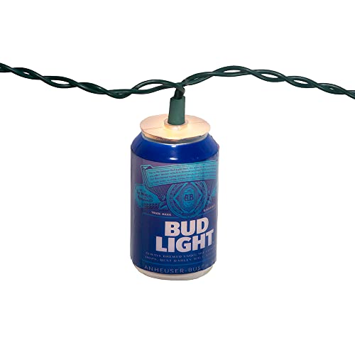 Kurt Adler 10-Light Bud Light Beer Can Light Set