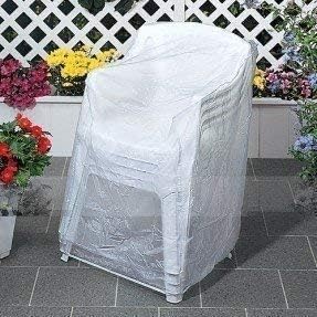 ILLIYIN 35" Outdoor 10 Gauge Vinyl Stacking Chair Covers - Set of 2