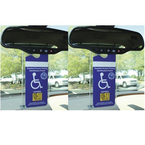 CloseoutZone Handicapped Disabled Parking Placard Protective Car Holder (Set of 4)