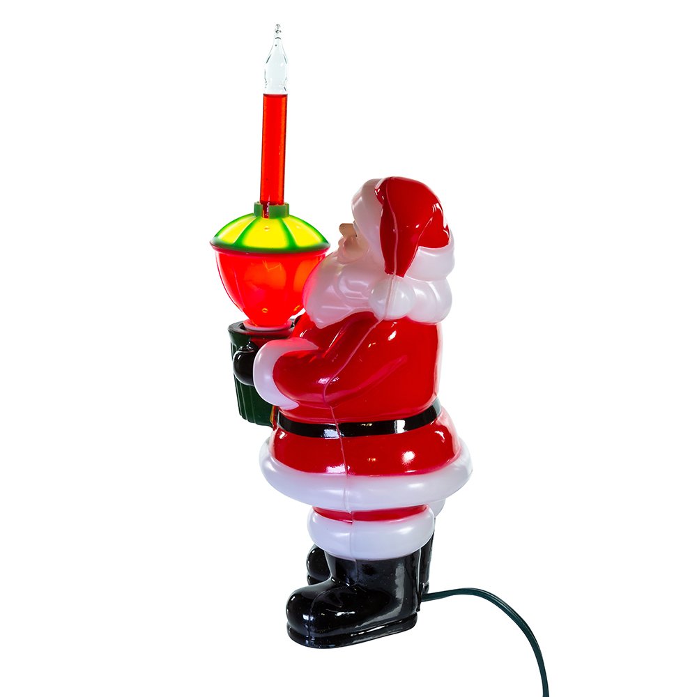 Kurt Adler Jolly Santa Bubble Light Tabletop Decoration, 7 1/4-Inch