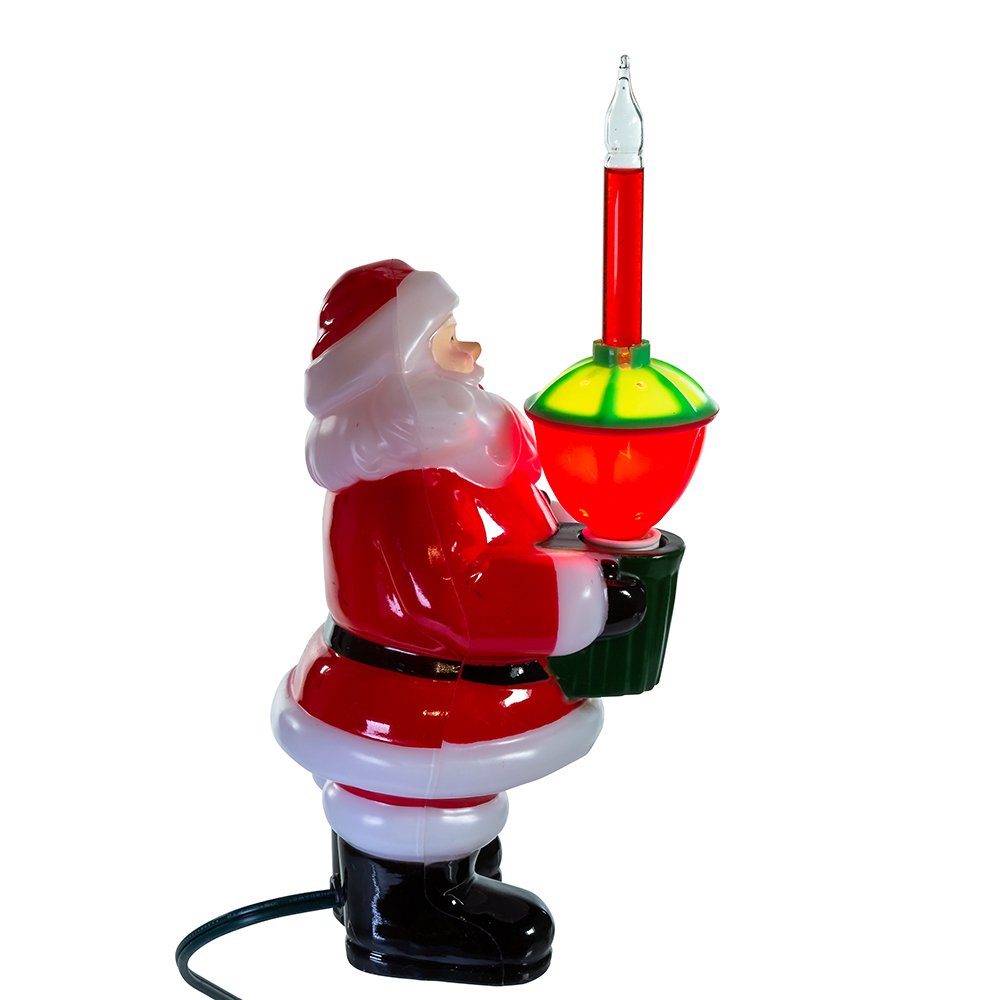 Kurt Adler Jolly Santa Bubble Light Tabletop Decoration, 7 1/4-Inch
