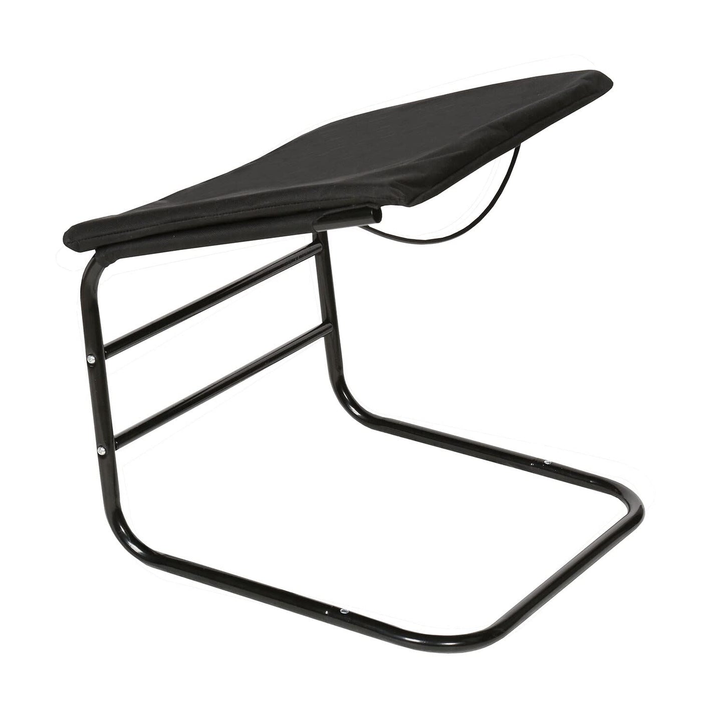 ETNA Ottoman Foot Rest Footstool - Supportive Leg Rest for Chair Sofa Couch - Office Footrest Under Desk Foot Hammock - Black Padded Foot Stool