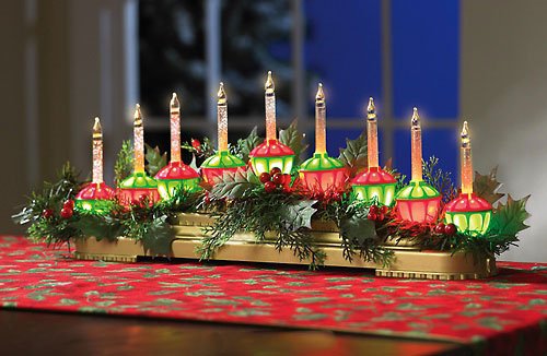 BW Brands Retro-Holiday Bubble Light Centerpiece - (Includes 9 Nostalgic Bubble Lights!)