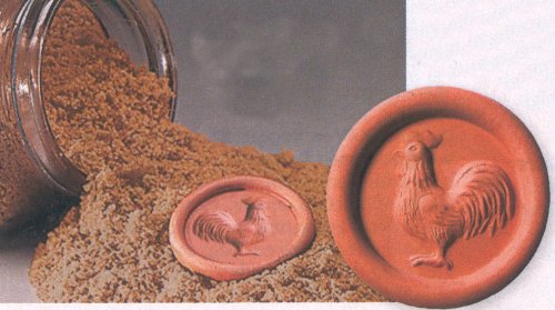 ROOSTER DESIGN BROWN SUGAR DISKS