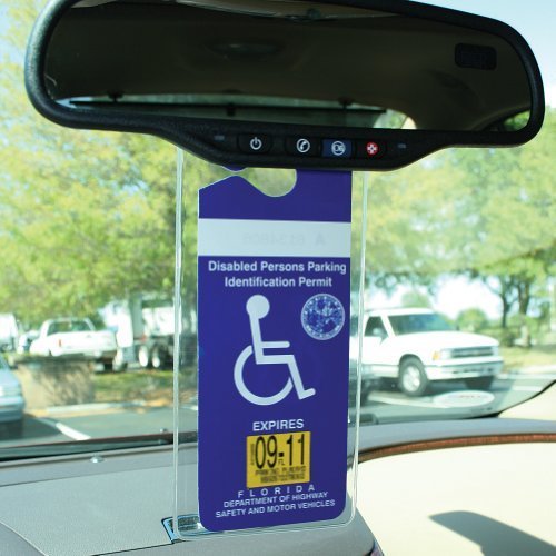 CloseoutZone Handicapped Disabled Parking Placard Protective Car Holder (Set of 4)