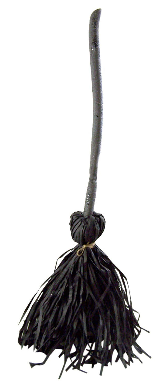 Haunted Witch's Broom with Ghost Sounds Animated Halloween Decoration, 26 Inch