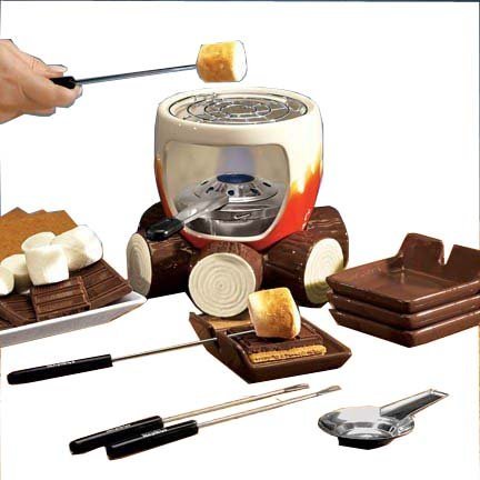 Ceramic 12 Piece Smores Maker Complete Set - All You Need To Make Delicious Smores At Home Or On The Road!