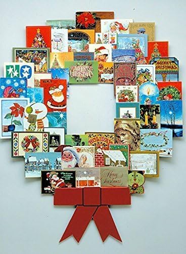 44" Holiday Decor Jumbo Wonder Wreath Christmas Card and Photo Holder - (44" x 36")