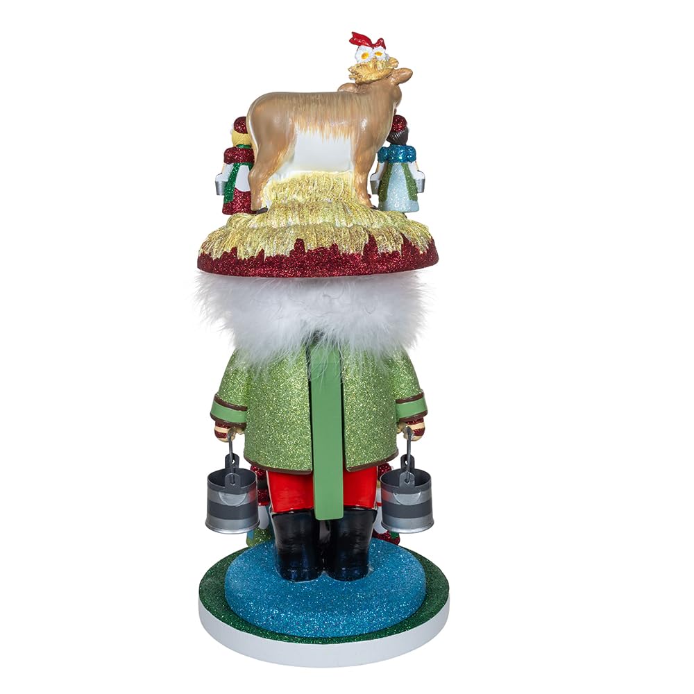 Kurt Adler 16.5-inch Hollywood Nutcrackers 8 Maids A Milking Nutcracker