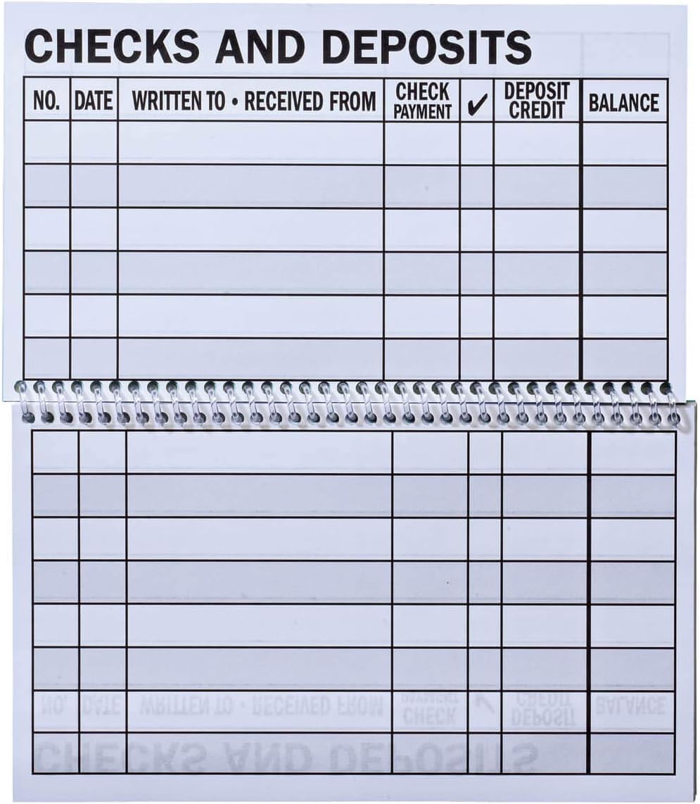 10" Jumbo Large Print Checkbook Register- Balancing Checkbook Set of 2