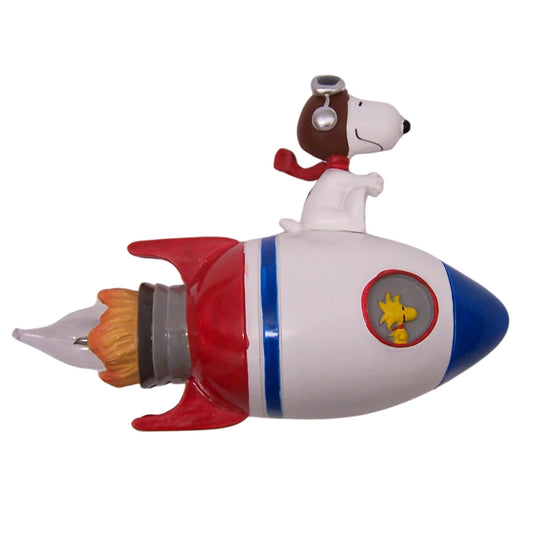 Roman Snoopy Rocket Flicker Bulb Nightlight, 4-inch Height, Room Lighting Decoration
