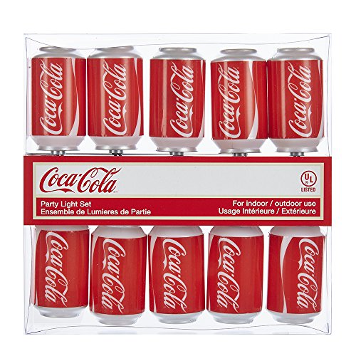 Kurt Adler CC0748 Coca-Cola Can Light Set, 10 Light