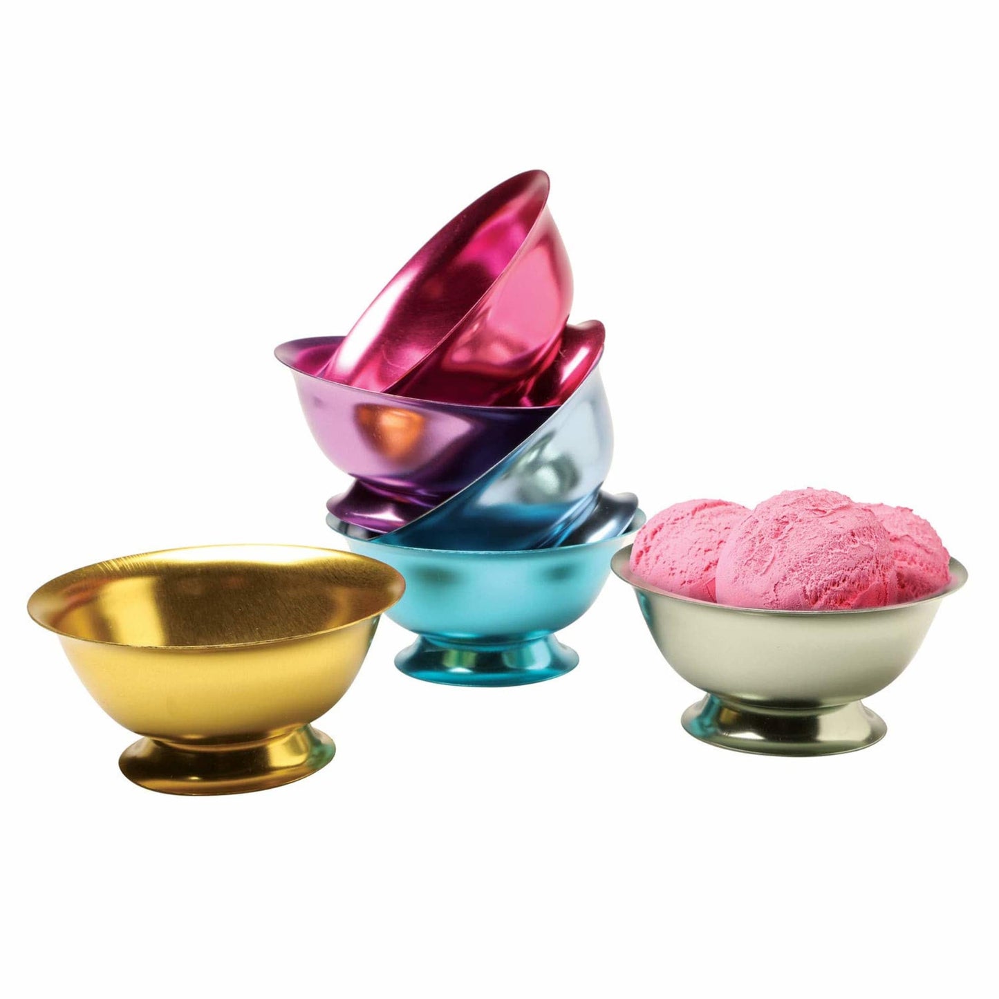 Set of 6 Anodized Aluminum Bowls