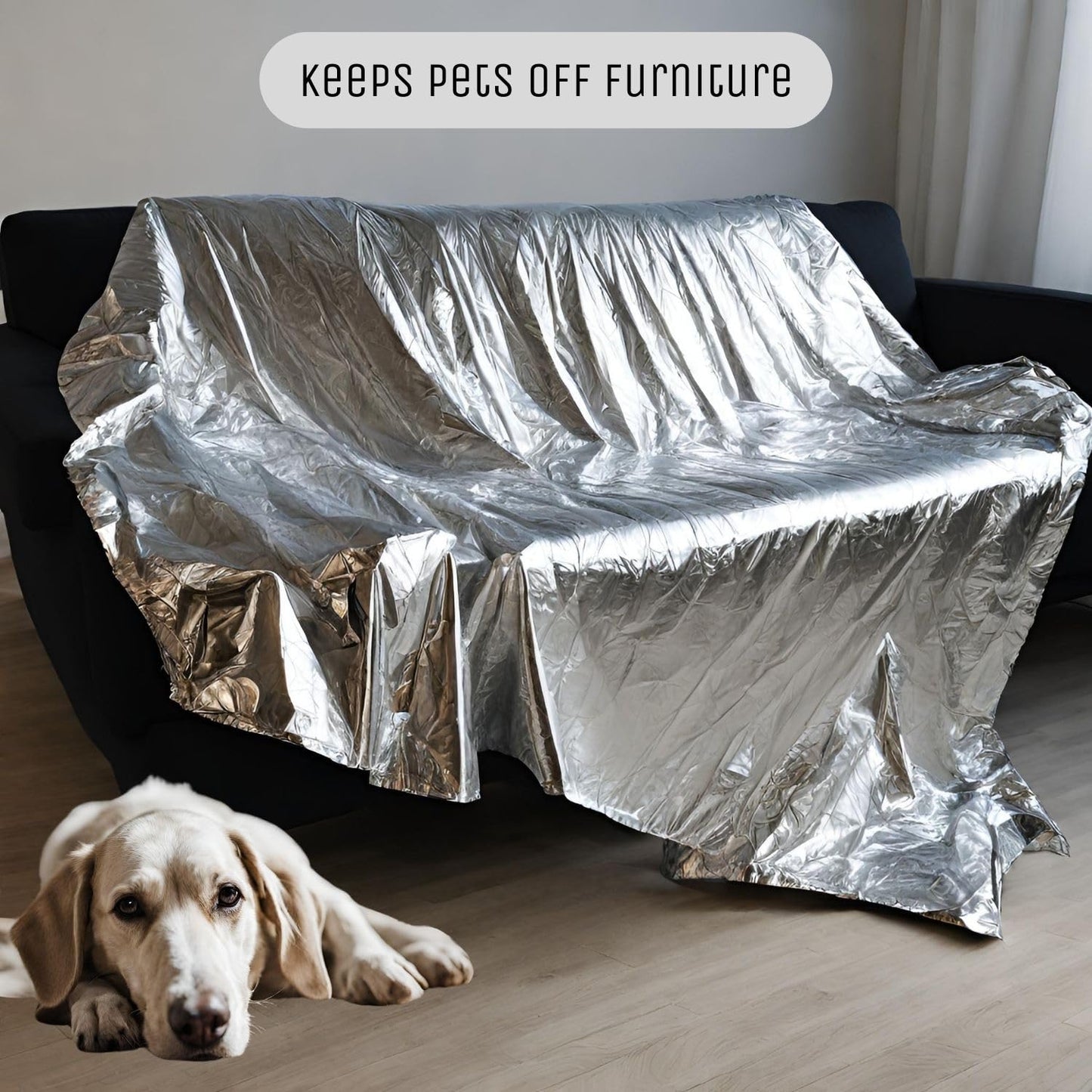 Pet Repeller Furniture Pad Sofa & Couch Mat, SILVER, 72"