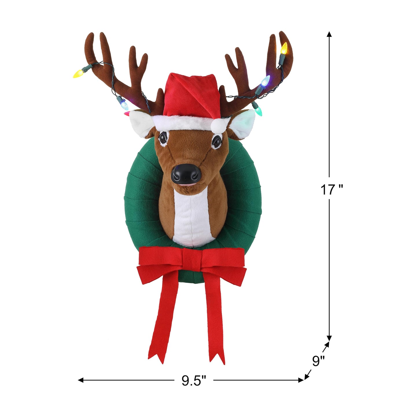 Mr. Christmas 17" Animated Singing Reindeer, Motion-Activated with 5 Songs & LED Lights