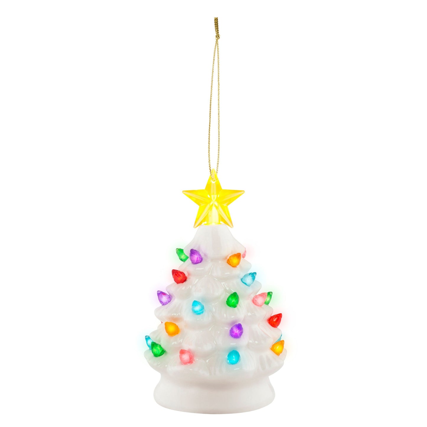 Mr. Christmas 19399 Nostalgic Christmas Tree 5.5"-White Holiday Decoration, Inch