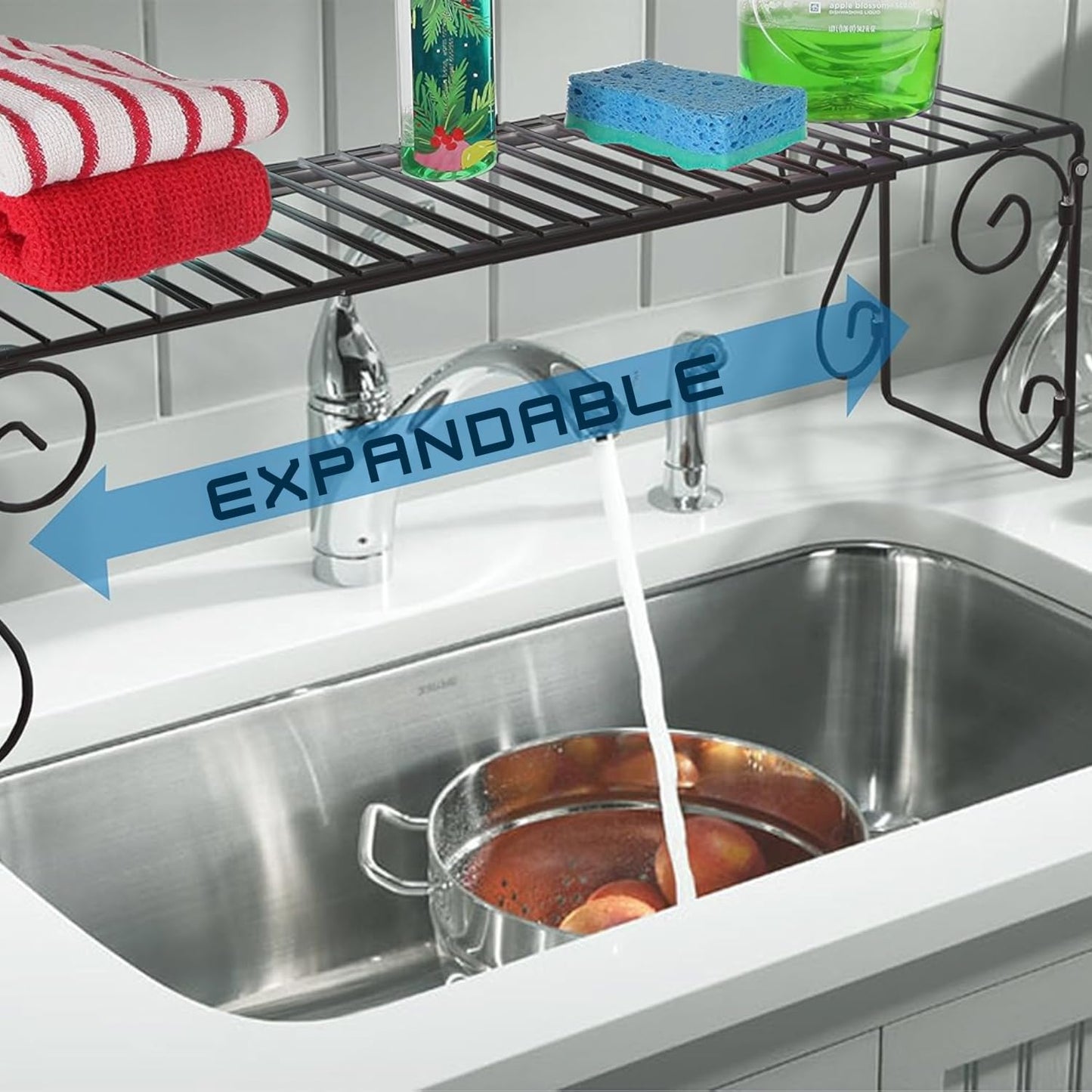 Carol Wright Gifts 1 shelve WalterDrake Expandable Over the Sink Shelf