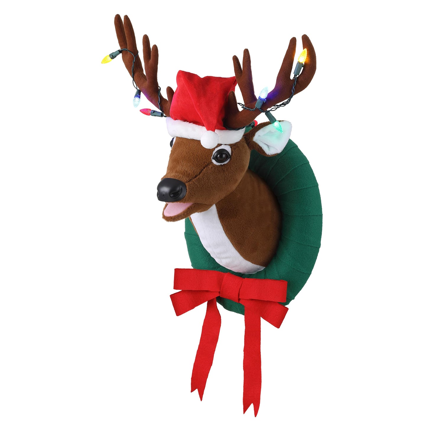 Mr. Christmas 17" Animated Singing Reindeer, Motion-Activated with 5 Songs & LED Lights
