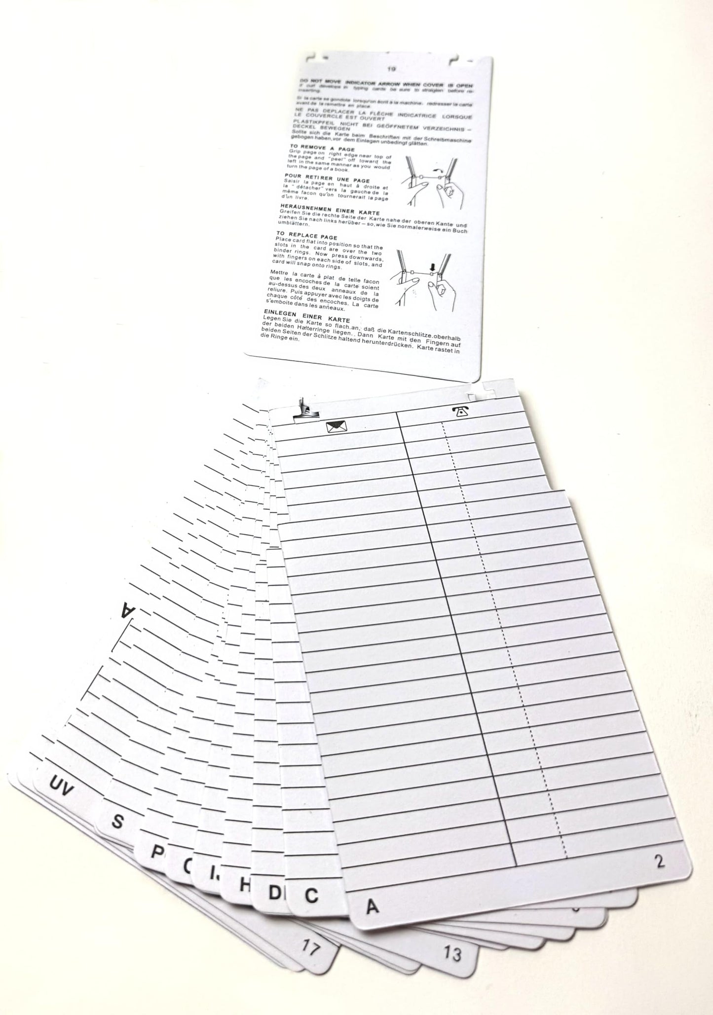 ILLIYIN Retro Flip Open A to Z Address and Phone Directory Refill Pages,