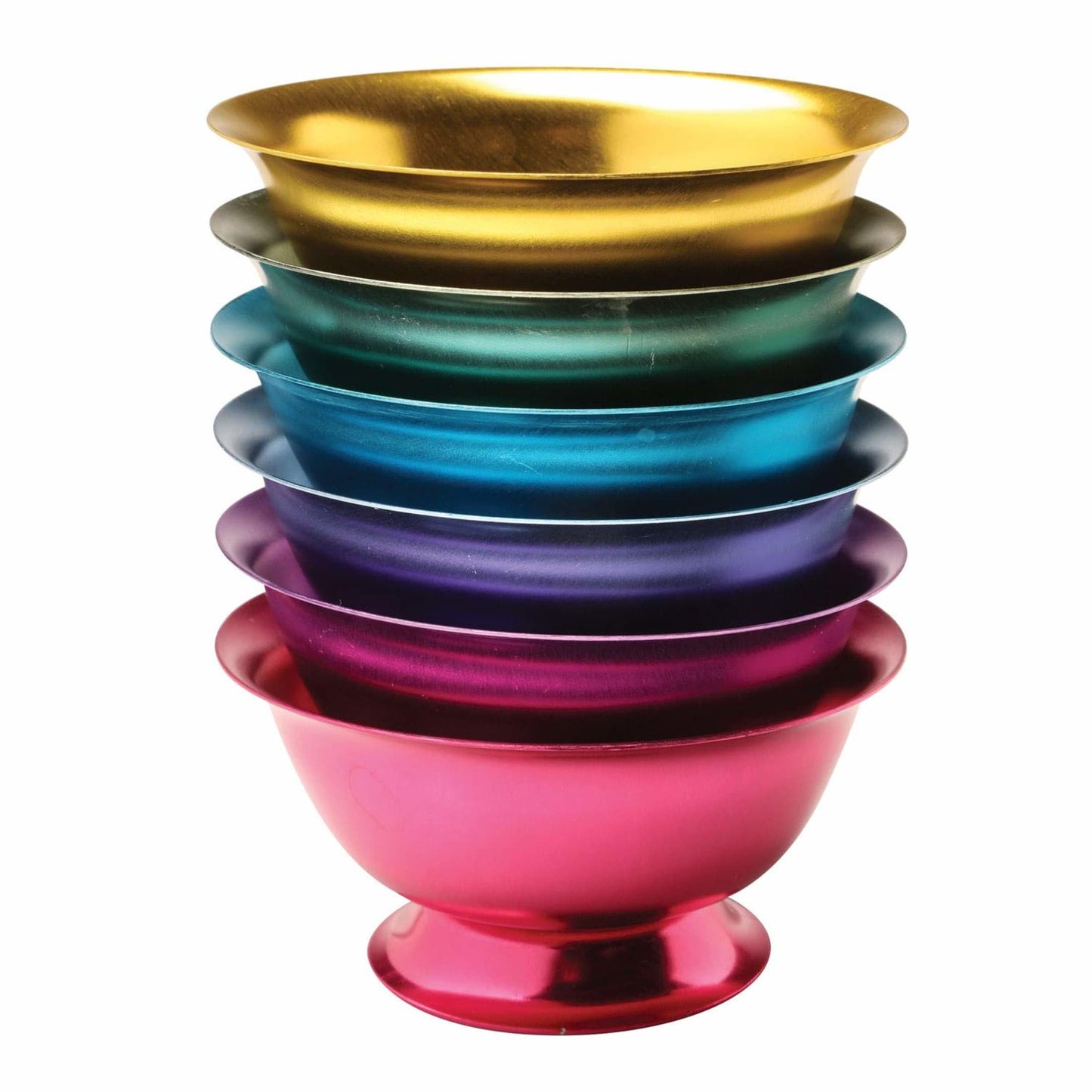 Set of 6 Anodized Aluminum Bowls