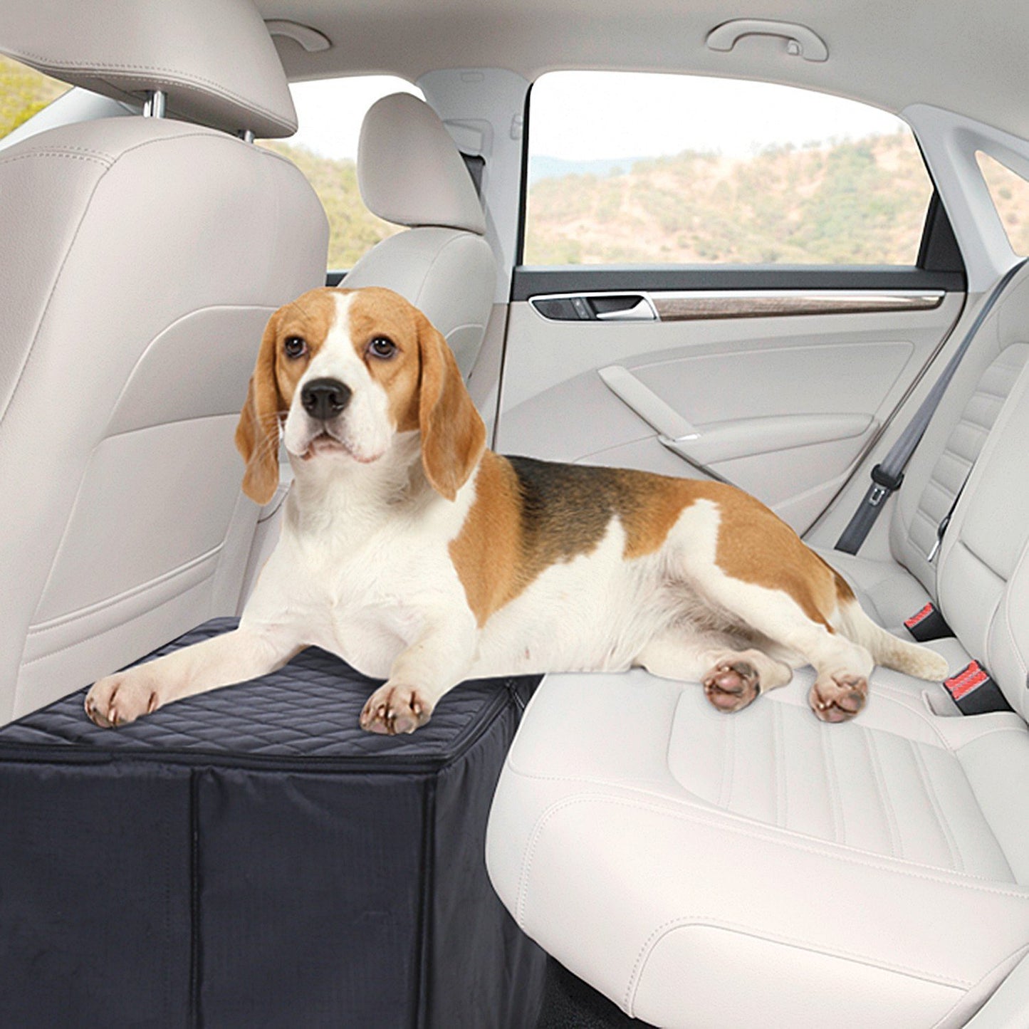 Trenton Gifts Waterproof Dog Seat Extender With Storage | Safer & More Comfortable For Your Pet