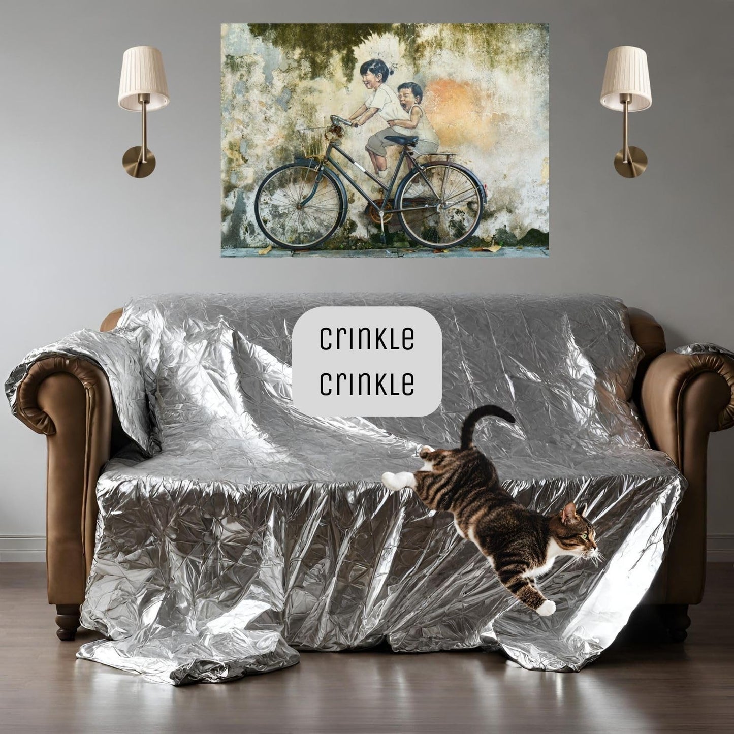 Pet Repeller Furniture Pad Sofa & Couch Mat, SILVER, 72"