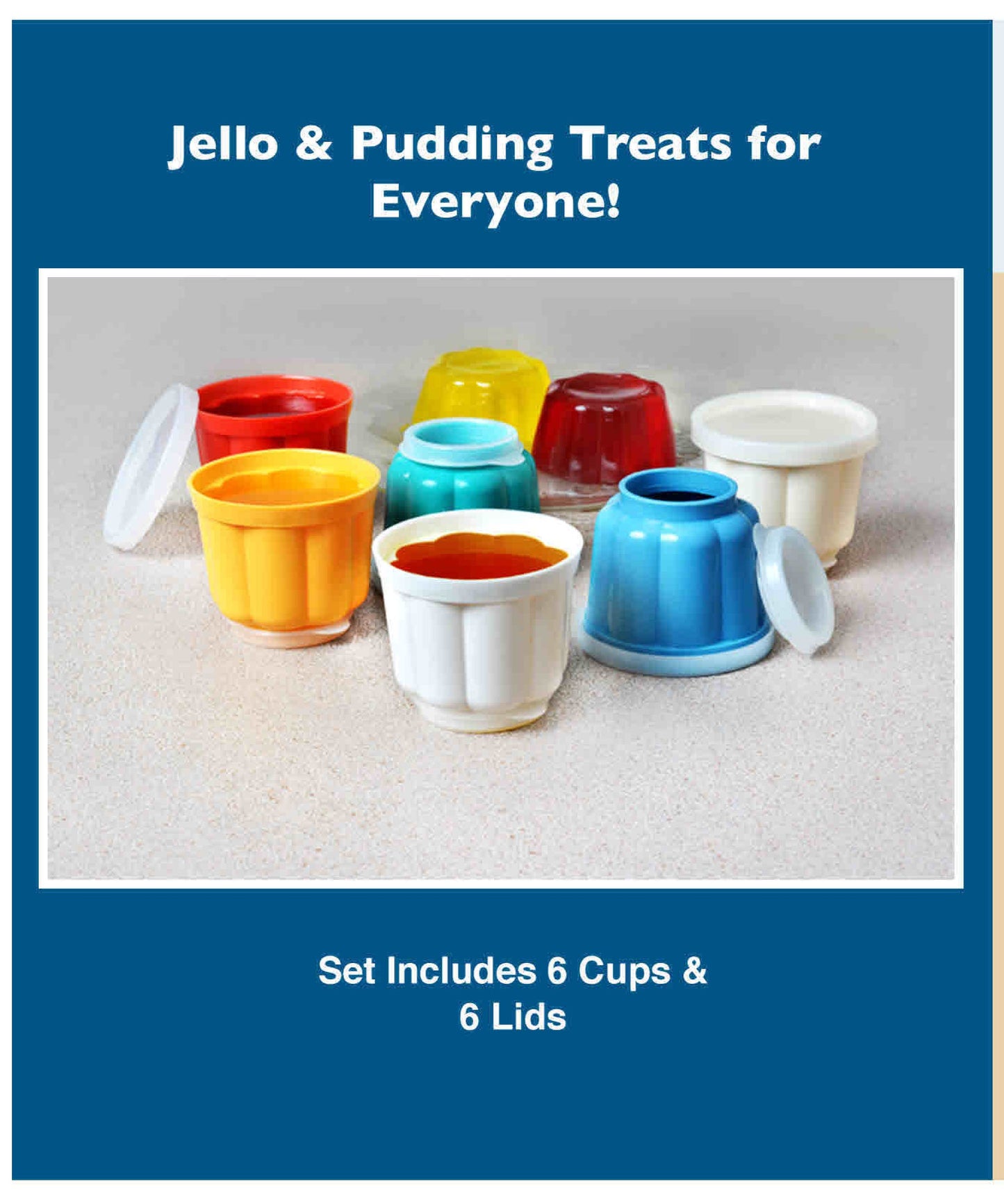 REUSABLE 12 PIECE SNACK GELATIN CUPS WITH LIDS