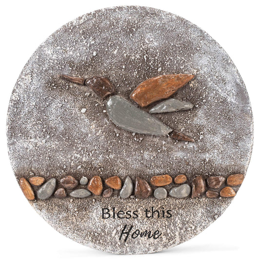 Roman Giftware Inc., Garden Collection, 11.75" D Hummingbird Stepping,Religious, Inspirational, Durable (11x11x1)